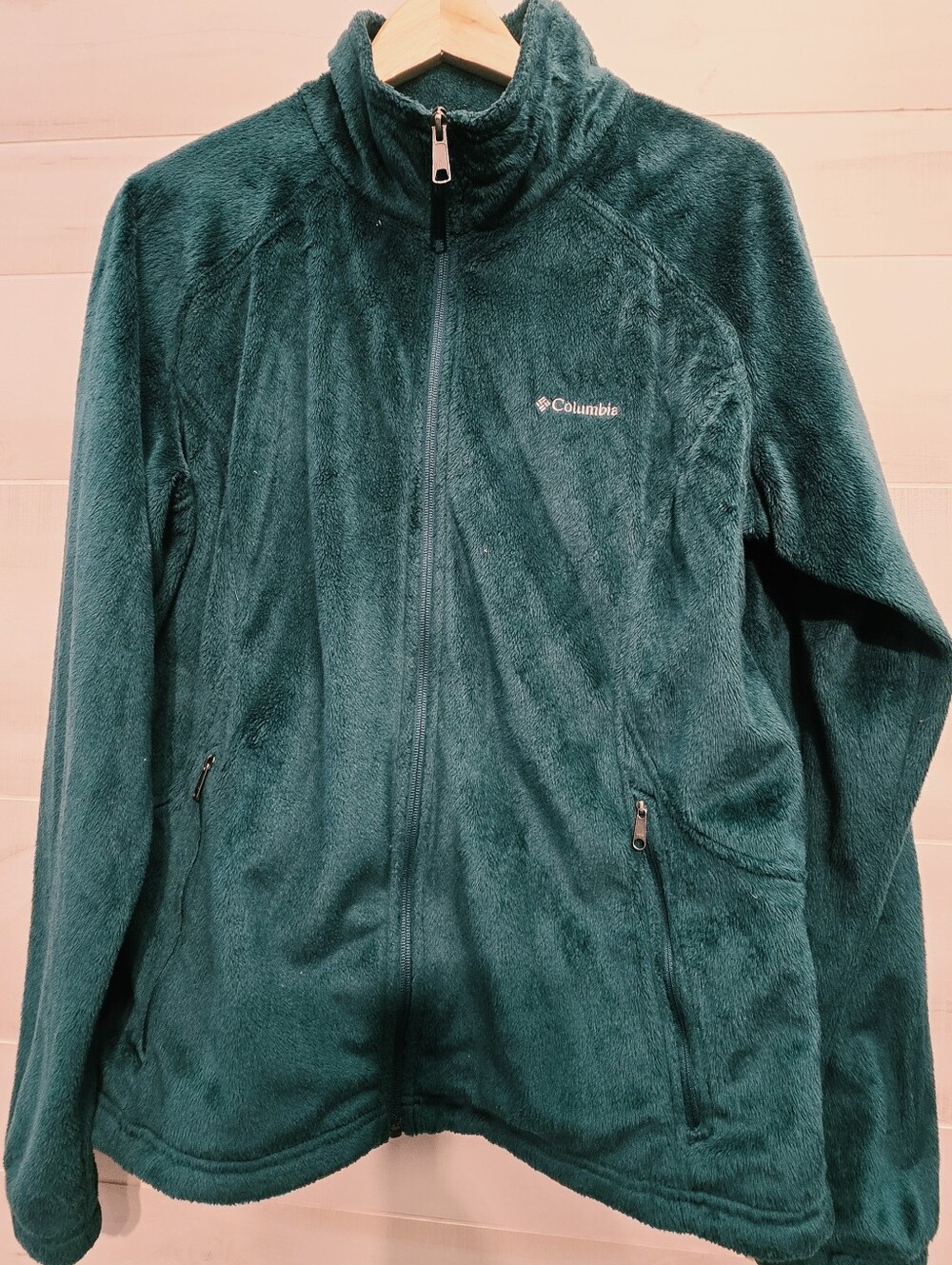 {XL} Columbia Fleece Full Zip Jacket Green